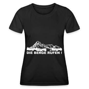 Die Berge Rufen - (5) - Frauen Funktions-T-Shirt - Schwarz - Vorne - AI Model Female 172 light (172cm)
