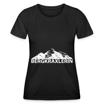 Bergkraxlerin - (2) - Frauen Funktions-T-Shirt - Schwarz - Vorne - AI Model Female 172 light (172cm)