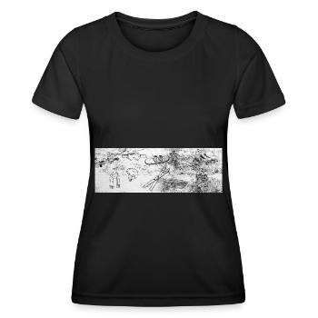 Skifahren - (54) - Frauen Funktions-T-Shirt - Schwarz - Vorne - AI Model Female 172 light (172cm)