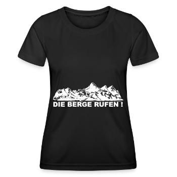 Die Berge Rufen - (4) - Frauen Funktions-T-Shirt - Schwarz - Vorne - AI Model Female 172 light (172cm)