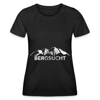 Bergsucht - (3) - Frauen Funktions-T-Shirt - Schwarz - Vorne - AI Model Female 172 light (172cm)