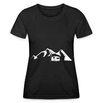 Berg - Karawane - (11) - Frauen Funktions-T-Shirt - Schwarz - Vorne - AI Model Female 172 light (172cm)
