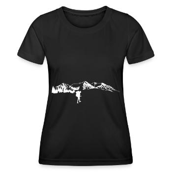 Mountain - Hikers - (13) - Women's Functional T-Shirt - black - Front - AI Model Female 172 light (172cm)