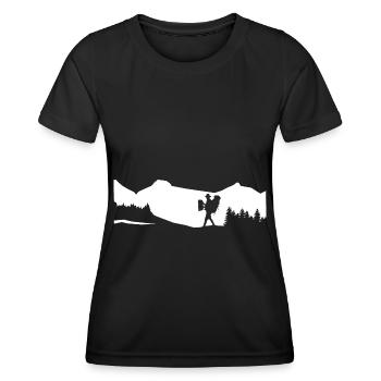 Mountain - Hikers - (13) - Women's Functional T-Shirt - black - Front - AI Model Female 172 light (172cm)