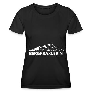 Bergkraxlerin - (7) - Frauen Funktions-T-Shirt - Schwarz - Vorne - AI Model Female 172 light (172cm)