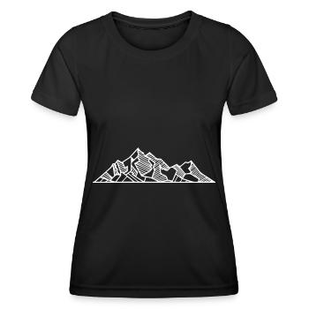 Berg - (4) - Frauen Funktions-T-Shirt - Schwarz - Vorne - AI Model Female 172 light (172cm)