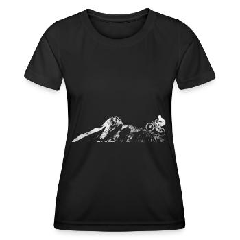 VTT - (8) - T-shirt sport Femme - noir - Devant - AI Model Female 172 light (172cm)