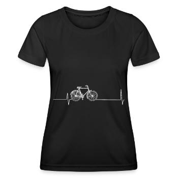 Heartbeat - Cycling - (10) - Women's Functional T-Shirt - black - Front - AI Model Female 172 light (172cm)