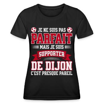 Supporter Football Dijon Foot Fier Dijonnais - T-shirt sport Femme - noir - Devant - AI Model Female 172 light (172cm)