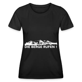 Die Berge Rufen - (7) - Frauen Funktions-T-Shirt - Schwarz - Vorne - AI Model Female 172 light (172cm)