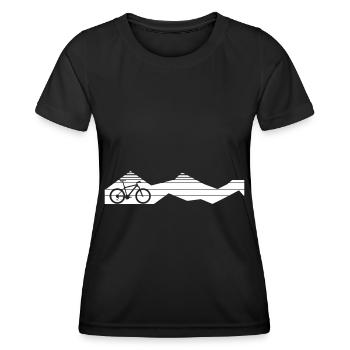 Mountain - Cycling - (9) - Women's Functional T-Shirt - black - Front - AI Model Female 172 light (172cm)