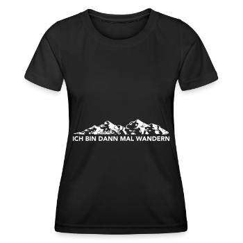 Ich Bin Dann Mal Wandern - (7) - Frauen Funktions-T-Shirt - Schwarz - Vorne - AI Model Female 172 light (172cm)