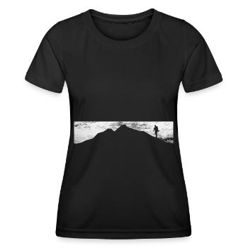 Mountain - Hikers - (7) - Women's Functional T-Shirt - black - Front - AI Model Female 172 light (172cm)