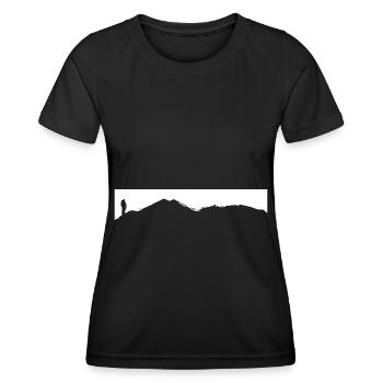 Berg - Wanderer - (2) - Frauen Funktions-T-Shirt - Schwarz - Vorne - AI Model Female 172 light (172cm)