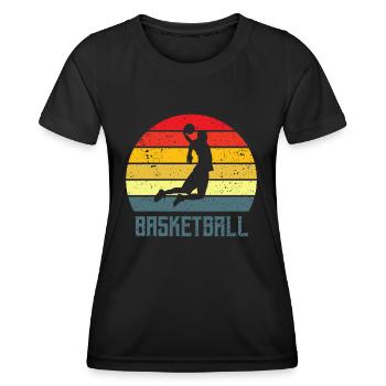 Basketball retro basketballer - T-shirt sport Femme - noir - Devant - AI Model Female 172 light (172cm)
