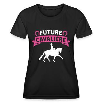 future cavalière - T-shirt sport Femme - noir - Devant - AI Model Female 172 light (172cm)