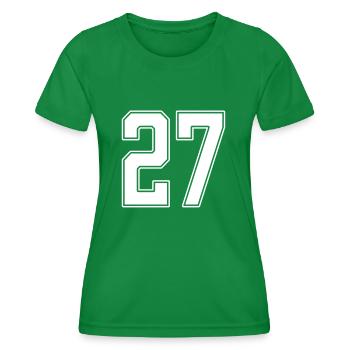 27 ans numéro maillot 27 - T-shirt sport Femme - vert - Devant - AI Model Female 172 dark (172cm)