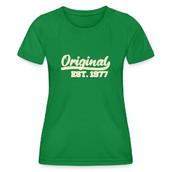 44. Geburtstag September 1977 Geschenkidee - Frauen Funktions-T-Shirt - Kelly Green - Vorne - AI Model Female 172 dark (172cm)