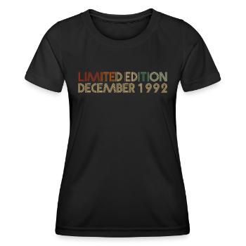 29th birthday December 1992 Gift idea - Women's Functional T-Shirt - black - Front - AI Model Female 172 light (172cm)