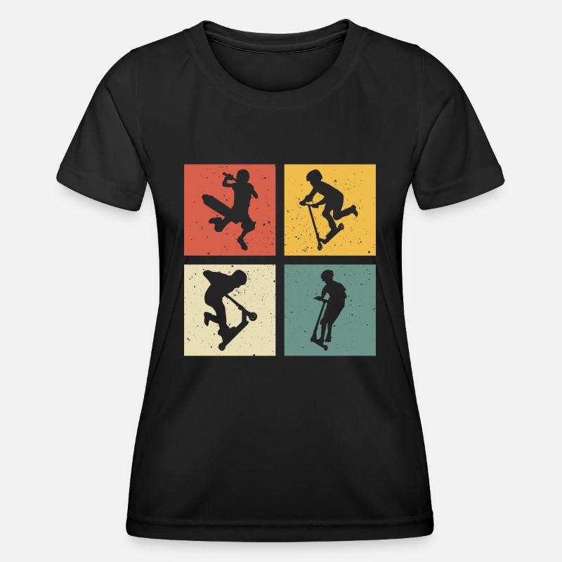 Scooter retro scooter scooter - Women's Functional T-Shirt - black