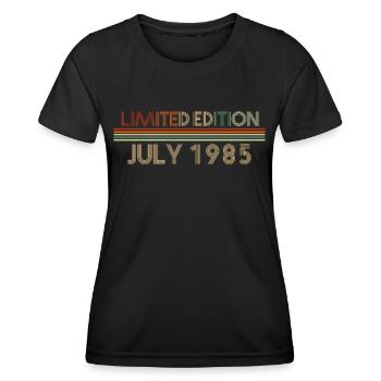 37th birthday July born 1985 Gift idea - Women's Functional T-Shirt - black - Front - AI Model Female 172 light (172cm)