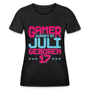 17. Geburtstag Juli Jahrgang 2005 Gamer - Frauen Funktions-T-Shirt - Schwarz - Vorne - AI Model Female 172 light (172cm)