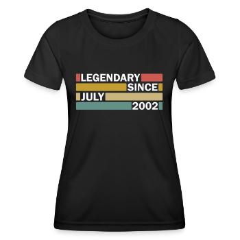 20. Geburtstag Juli Jahrgang 2002 Geschenkidee - Frauen Funktions-T-Shirt - Schwarz - Vorne - AI Model Female 172 light (172cm)