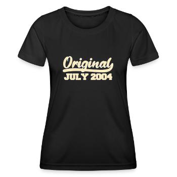18ème anniversaire Juillet millésime 2004 idée cadeau - T-shirt sport Femme - noir - Devant - AI Model Female 172 light (172cm)