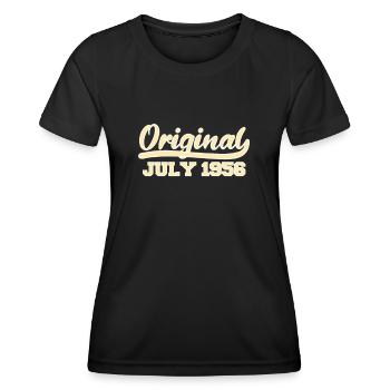 66. Geburtstag Juli Jahrgang 1956 Geschenkidee - Frauen Funktions-T-Shirt - Schwarz - Vorne - AI Model Female 172 light (172cm)