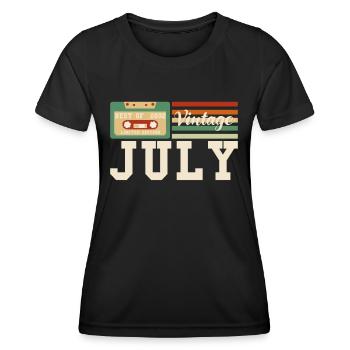 20. Geburtstag Juli Jahrgang 2002 Geschenkidee - Frauen Funktions-T-Shirt - Schwarz - Vorne - AI Model Female 172 light (172cm)