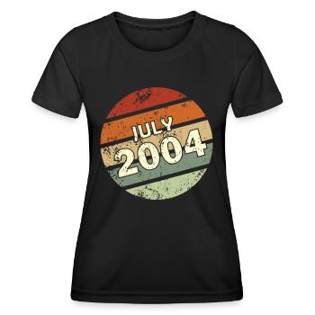 18th birthday July vintage 2004 gift idea - Women's Functional T-Shirt - black - Front - AI Model Female 172 light (172cm)
