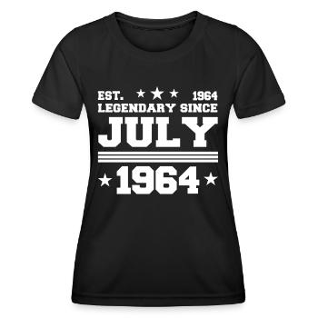 58. Geburtstag Juli Jahrgang 1964 Geschenkidee - Frauen Funktions-T-Shirt - Schwarz - Vorne - AI Model Female 172 light (172cm)