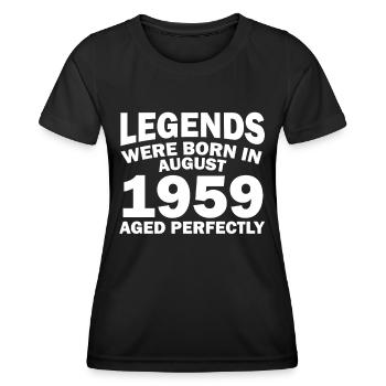 63. Geburtstag August Jahrgang 1959 Geschenkidee - Frauen Funktions-T-Shirt - Schwarz - Vorne - AI Model Female 172 light (172cm)