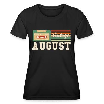 22. Geburtstag August Jahrgang 2000 Geschenkidee - Frauen Funktions-T-Shirt - Schwarz - Vorne - AI Model Female 172 light (172cm)