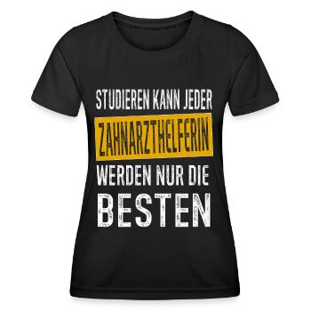 Zahnarzthelferin Zahnarztpraxis Zahn - Frauen Funktions-T-Shirt - Schwarz - Vorne - AI Model Female 172 light (172cm)