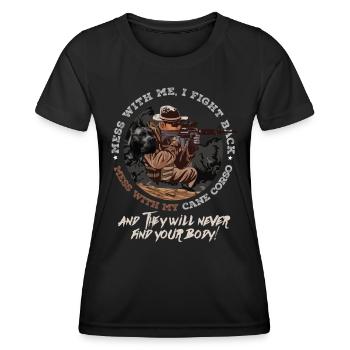 Cane Corso Jäger Hund Jagd Hunderasse Hundeliebe - Frauen Funktions-T-Shirt - Schwarz - Vorne - AI Model Female 172 light (172cm)