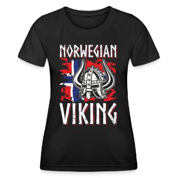 Norvège Viking Norman normands Guerriers - T-shirt sport Femme - noir - Devant - AI Model Female 172 light (172cm)
