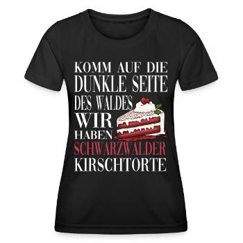 Komm auf die Dunkle Seite des Waldes - Frauen Funktions-T-Shirt - Schwarz - Vorne - AI Model Female 172 light (172cm)