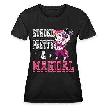 Strong Pretty and Magical - Frauen Funktions-T-Shirt - Schwarz - Vorne - AI Model Female 172 light (172cm)