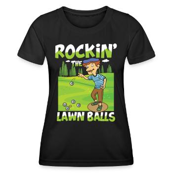 Petanque Petanque Geschenke für einen Petanque - Frauen Funktions-T-Shirt - Schwarz - Vorne - AI Model Female 172 light (172cm)