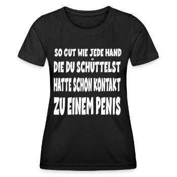 Hatte Schon Kontakt Zu Einem Penis - Frauen Funktions-T-Shirt - Schwarz - Vorne - AI Model Female 172 light (172cm)