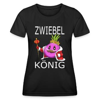 Zwiebel König - Frauen Funktions-T-Shirt - Schwarz - Vorne - AI Model Female 172 light (172cm)