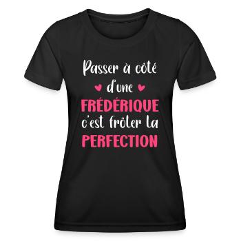 Frédérique perfection - T-shirt sport Femme - noir - Devant - AI Model Female 172 light (172cm)
