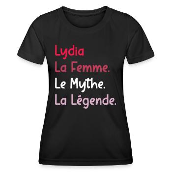 La femme le mythe la légende lydia - T-shirt sport Femme - noir - Devant - AI Model Female 172 light (172cm)