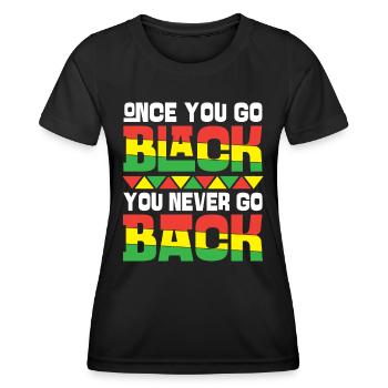 Black Histroy Month Stolz Afro Americkaner für - Frauen Funktions-T-Shirt - Schwarz - Vorne - AI Model Female 172 light (172cm)
