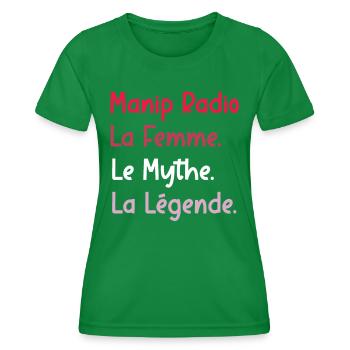 manip radio - T-shirt sport Femme - vert - Devant - AI Model Female 172 dark (172cm)