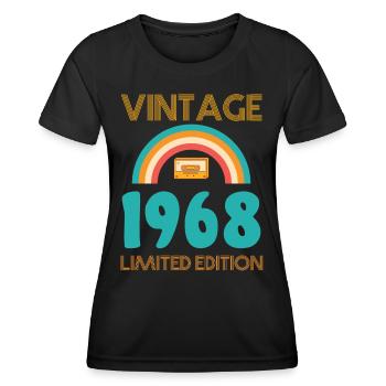 Rétro Classique 1968 - T-shirt sport Femme - noir - Devant - AI Model Female 172 light (172cm)