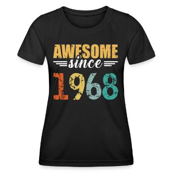 Légendaire depuis 1968 - tout simplement génial! - T-shirt sport Femme - noir - Devant - AI Model Female 172 light (172cm)