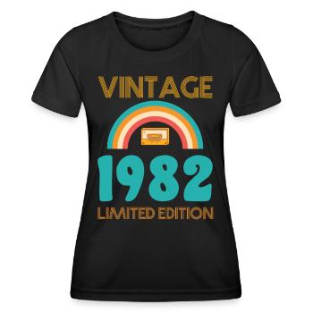 Rétro Classique 1982 - T-shirt sport Femme - noir - Devant - AI Model Female 172 light (172cm)