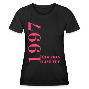 Edition limitée 1997 - T-shirt sport Femme - noir - Devant - AI Model Female 172 light (172cm)